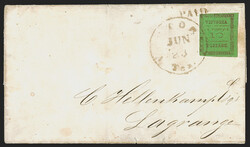 Victoria Tex., 10c Red Brown on Green, Type I, Large Thin Numerals ...