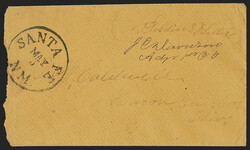 Santa Fe N.M. May 5 (1862). Bold strike of circular datestamp on buff ...