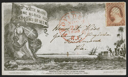 3c Dull Red, Ty. III (26). Bright color, grid cancel and red ...