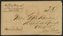 1850, Sep. 2, St. Paul de Loando to Richfield Springs N.Y. Buff cover ...