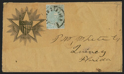 10c Light Blue, Paterson (2a). Tied by "Beans Station Ten." circular ...