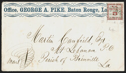Baton Rouge La., 5c Green &amp; Carmine, Maltese Cross Border (11X2). ...