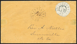 Spartanburg S.C., 5c Black (78X1). Cut to shape, margins clear or ...