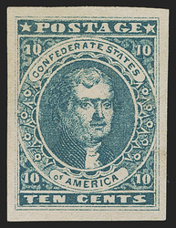 10c Dark Blue, Hoyer &amp; Ludwig (2b). Unused (no gum), large ...