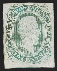10c Milky Blue, Frameline (10a). Unused (no gum), showing full ...