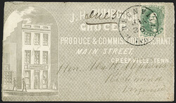 5c Green, Stone 1 (1). Ample to full margins, deep shade and sharp ...