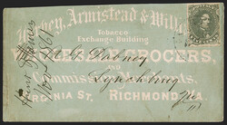 5c Olive Green, Stone A-B (1c). Tied by Richmond Va. circular ...