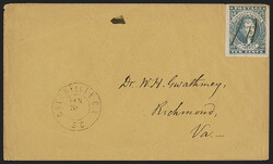 5c Green, Stone 1-2, 10c Dark Blue, Hoyer &amp; Ludwig (1, 2b). Two ...