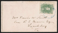 5c Green, Stone 1-2 (1). Huge margins to full including left sheet ...