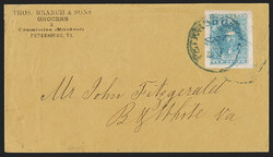 10c Blue, Paterson (2). Jumbo margins all around, brilliant pastel ...