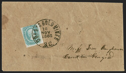 10c Greenish Blue, Die A (11c). Three full to ample margins, in at ...