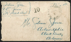 J. M. Barksdale's Arkansas Express. Blue manuscript "Paid $1.00" ...