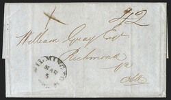 London to Richmond via Nassau. Folded letter datelined London Dec. 9, ...