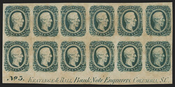 Confederate States Stamp Balance. Group including two plate blocks of ...