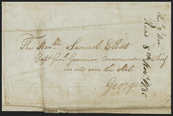 From Natchez Miss. (Spanish Dominion) to Georgia, 1785. Folded cover ...