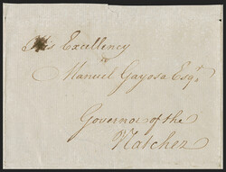 Natchez Miss. (Spanish Dominion), 1791, 1794. Folded letter addressed ...