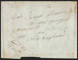 Natchez, Mississippi Territory to West Springfield Mass., 1800. ...