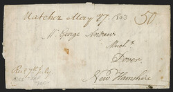 "Natchez May 27, 1803", Mississippi Territory. Manuscript postmark ...