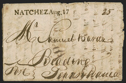 "NATCHEZ Aug. 17" (1805), Mississippi Territory. Extremely bold ...