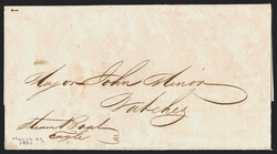 Steam Boat Eagle. Manuscript name-of-boat endorsement on folded cover ...