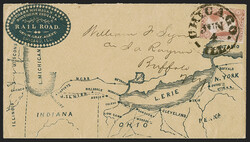 3c Claret, Ty. II (11A). Full margins to slightly in, tied by bold ...