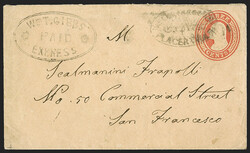 Wm T. Gibbs’ Express Paid. Clear strike of double-line oval ...