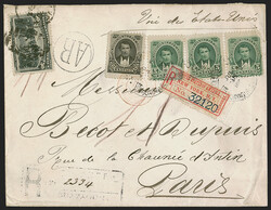 50c Slate Blue, Columbian (240). Tied by blurry strike of New York ...