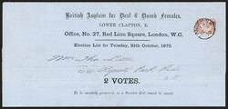 Great Britain, 1870, ½p Rose (58; SG 49). Plate 1, lettered K-N, ...