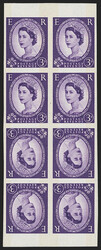 Great Britain, 1960, 3p Deep Lilac, Téte-Bèche, Imprimatur (350pP; ...