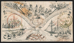 Great Britain, 1853 Ocean Penny Postage Illustrated Propaganda Design ...