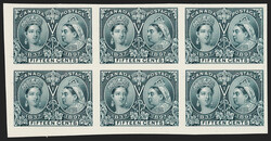 Canada, 1897, 2c, 3c, 8c, 10c, 15c Jubilee, Plate Proofs on India ...