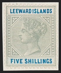 Leeward Islands, 1890, 5sh Queen Victoria, Imperium-Style Definitive ...