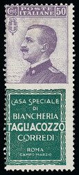Italy, 1924-25, 15c-1l Definitives with Advertising Labels Attached ...