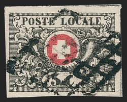 Switzerland, Geneva, 1850, 5c Black & Red (2L6; ; Michel 2a; Zumstein ...