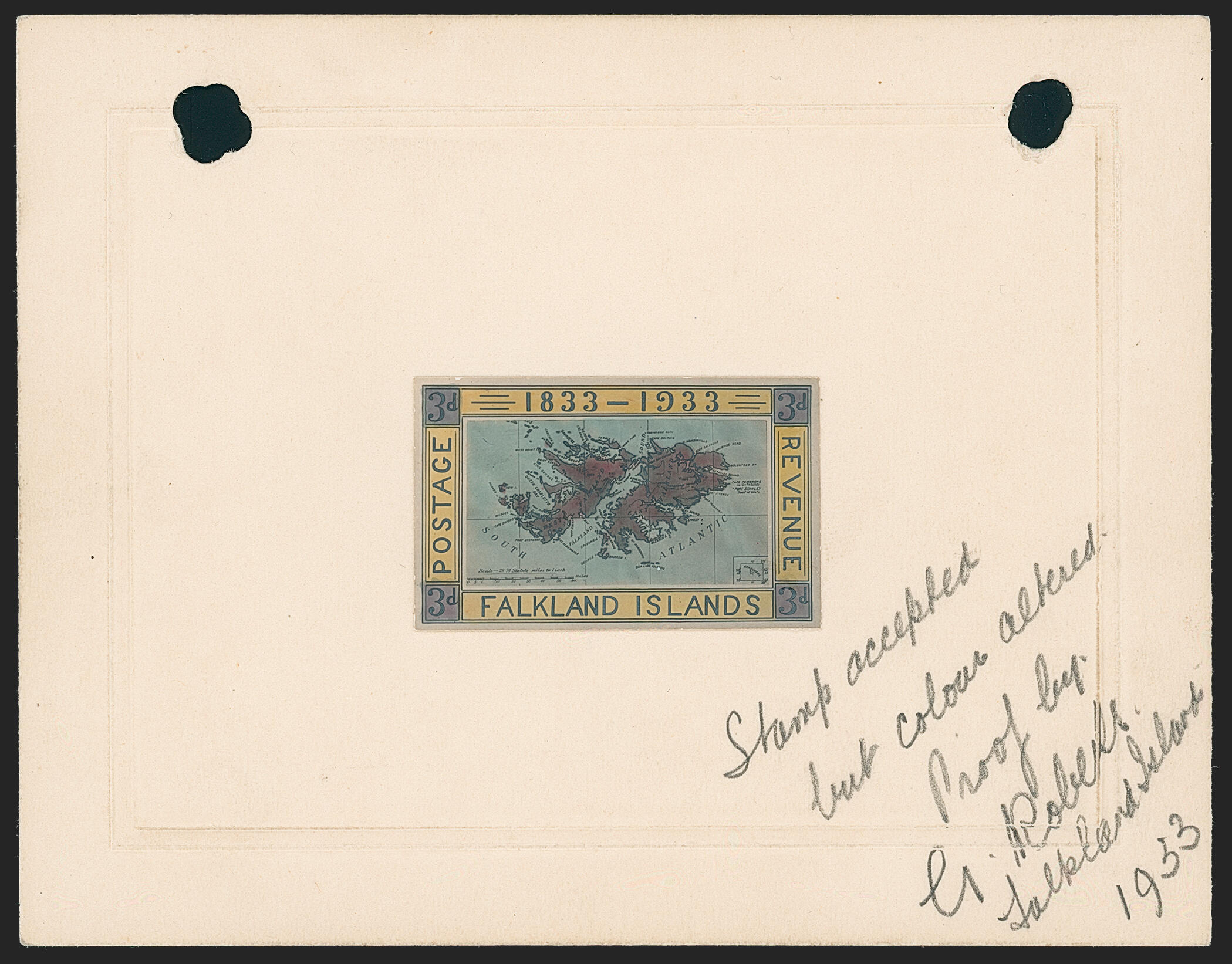 Image 4 for lot number 1002 for Robert A. Siegel - The Paul W. Schmid Collection: Falkland Islands 1933 Centenary Issue