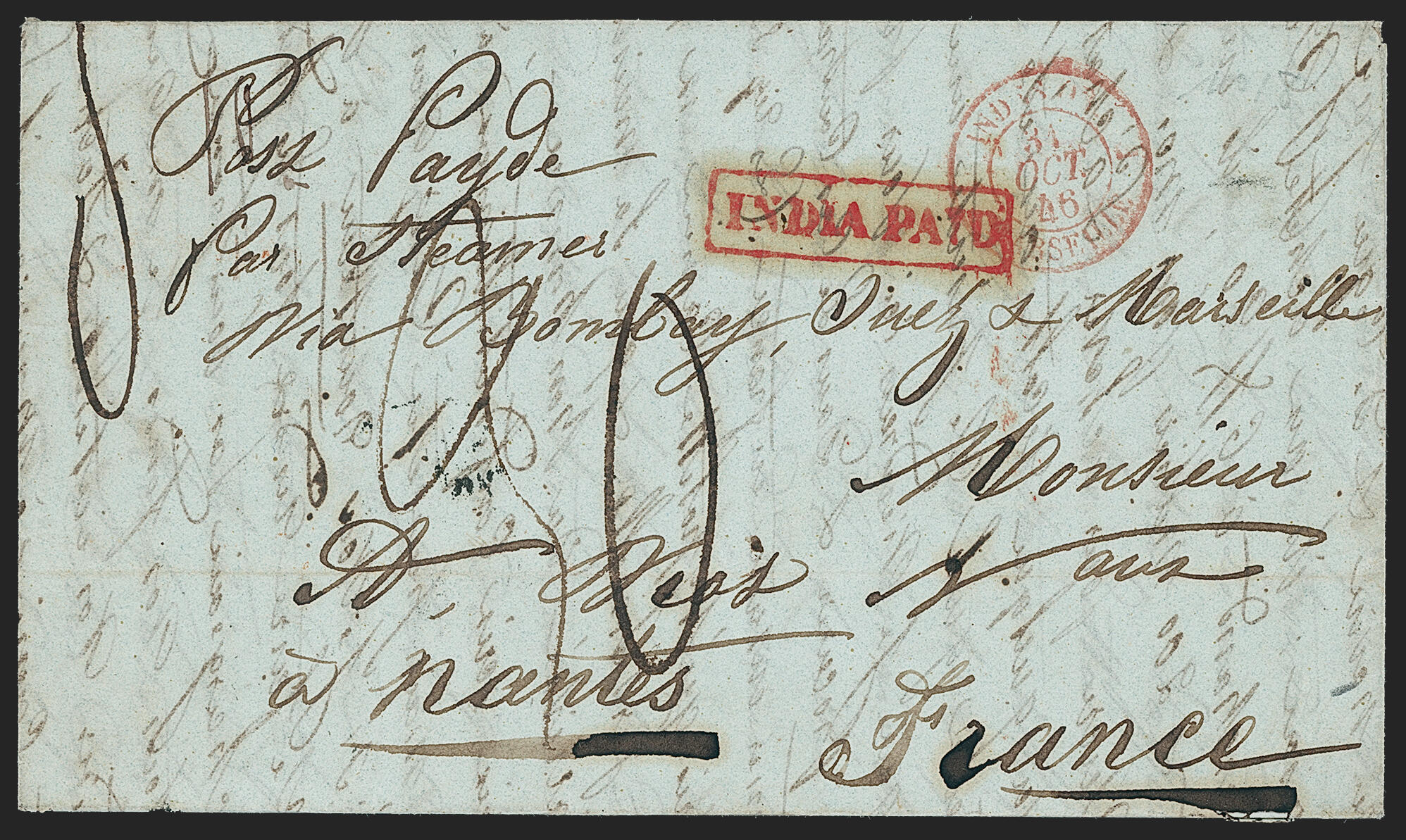Image 1 for lot number 10125 for Robert A. Siegel - The Magnolia Collection: India Stampless Postal History, Part 6