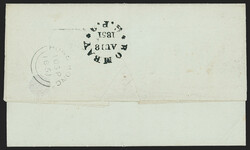 India, Bombay, 1851, "BOMBAY/B.P.P./Paid" Circular Handstamp (Giles ...