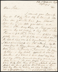 India, Bombay, 1843, "POSTAGE/Inward Bearing Ans/Outward do" Framed ...