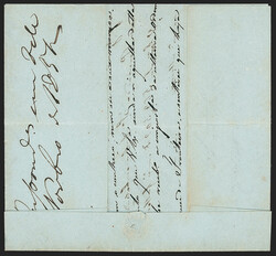 India, Vingoria, 1851, "VINGORIA/Bearing" Framed Handstamp (Giles 1). ...