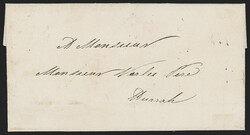 India (French Settlement), Chandernagore, 1823, "Chandernagore/Post ...