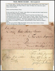 India, 1753-1782 Group of Early Dutch Settlement Letters. Eleven ...