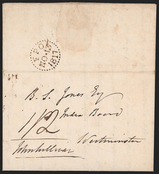 India, 1817 Folded Letter from Marseilles to London -- Third ...
