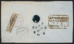 India, Ahmedabad Cantonment, 1857, "AHMEDABAD/CANTONMENT/Bearing" ...