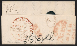 India, Allahabad, 1830, "ALLAHABAD/Pt Pd/18__" Circular Handstamp ...