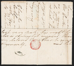 India, Arcot, 1820, "Post Office Arcot" Negative Intaglio Handstamp ...