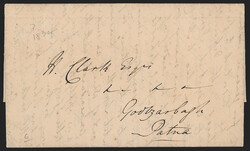 India, Arrah, 1834, "ARRAH/Pt Pd/18__" Circular Handstamp (Giles 2). ...