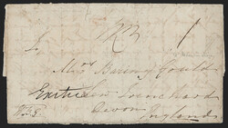 India, Barelly, 1837, "BARELLY/Pt Pd" Oval Handstamp (Giles 2). Faint ...
