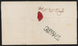 India, Bellary, 1832, "BELLARY/POST FREE" Oval Handstamp (Giles 3). ...