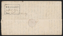 India, Bellary, 1839, "BELLARY/Paid" Framed Handstamp (Giles 6). ...