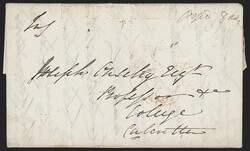 India, Benares, 1827, "BENARES POST PAID/18__" Double-Circle ...